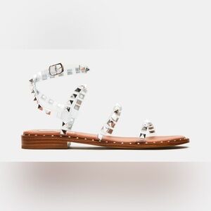 Steve Madden travel clear sandals, worn once, great condition!